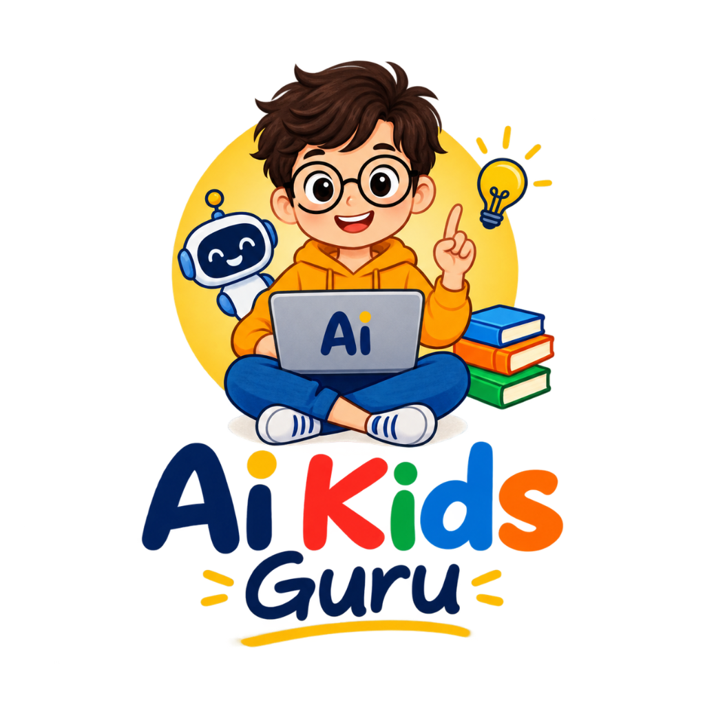 Ai Kids Guru Mascot Logo